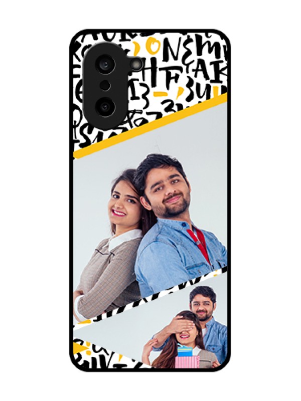 Custom OnePlus Nord CE 5 5G Custom Glass Phone Case - Letters Pattern Design