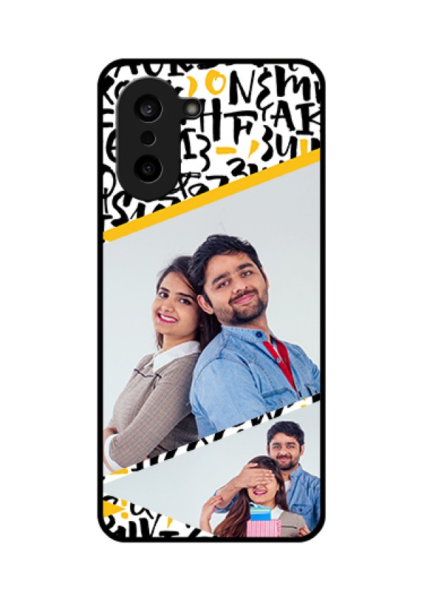 OnePlus Nord CE 5 5G Custom Glass Phone Case - Letters Pattern Design