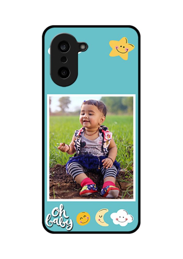OnePlus Nord CE 5 5G Custom Glass Phone Case - Smiley Kids Stars Design