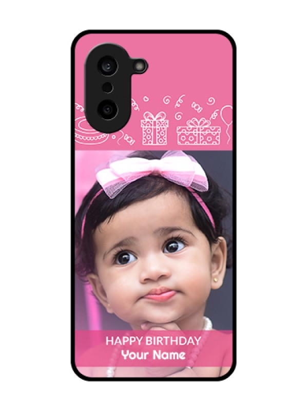 Custom OnePlus Nord CE 5 5G Custom Glass Phone Case - With Birthday Line Art Design