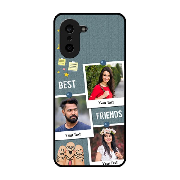 OnePlus Nord CE 5 5G Custom Glass Phone Case - Sticky Frames And Friendship Design OnePlus Nord CE 5 5G Custom Glass Phone Case - Sticky Frames And Friendship Design