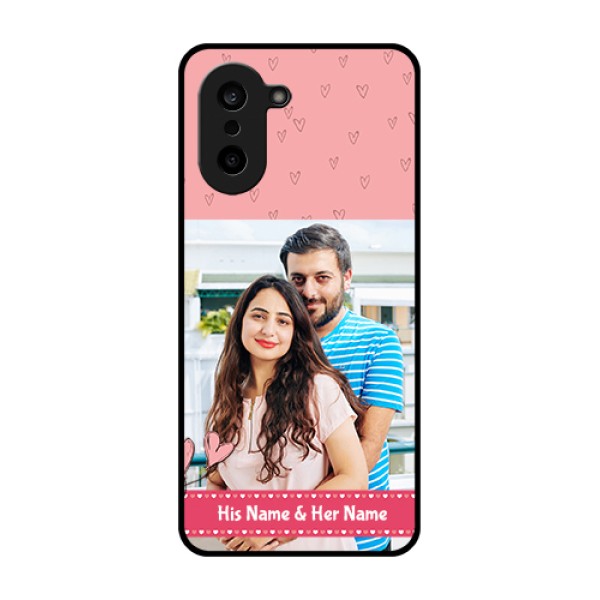 OnePlus Nord CE 5 5G Custom Glass Phone Case - Love Design Peach Color OnePlus Nord CE 5 5G Custom Glass Phone Case - Love Design Peach Color