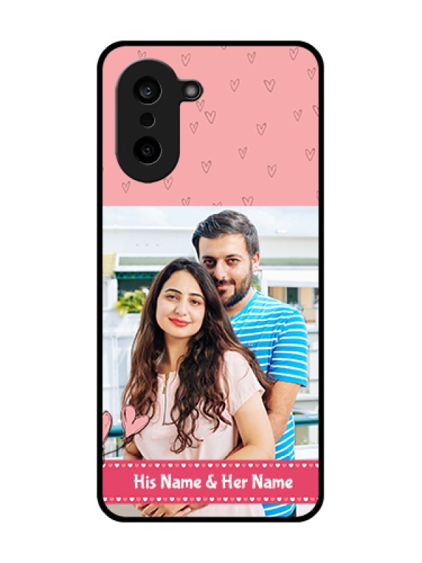 Custom OnePlus Nord CE 5 5G Custom Glass Phone Case - Love Design Peach Color