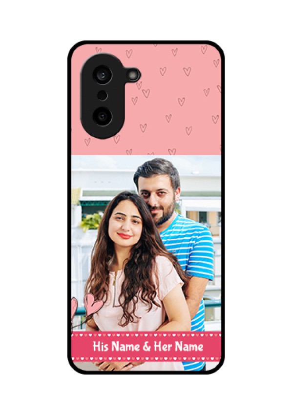 OnePlus Nord CE 5 5G Custom Glass Phone Case - Love Design Peach Color