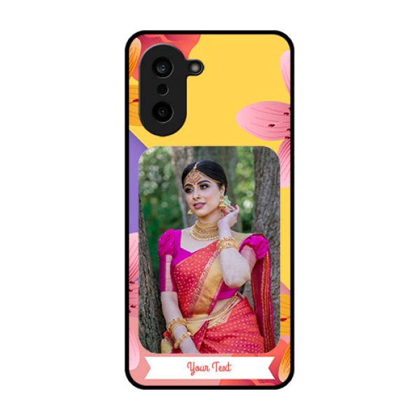 OnePlus Nord CE 5 5G Custom Glass Phone Case - 3 Image With Vintage Floral Design OnePlus Nord CE 5 5G Custom Glass Phone Case - 3 Image With Vintage Floral Design