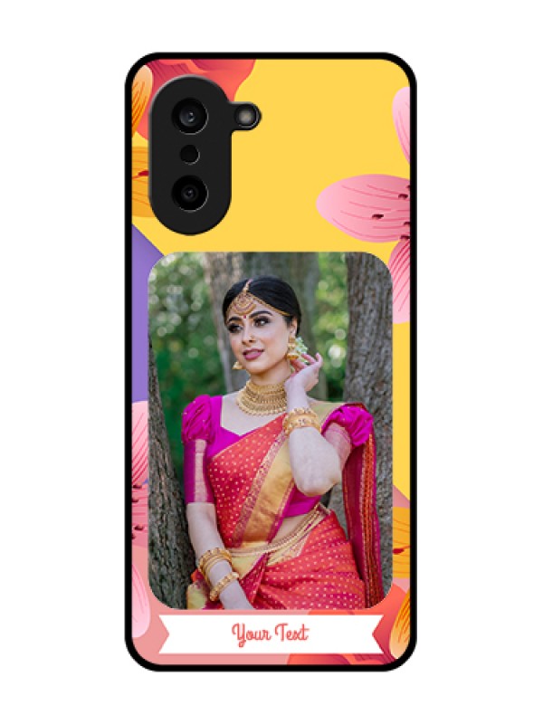 Custom OnePlus Nord CE 5 5G Custom Glass Phone Case - 3 Image With Vintage Floral Design