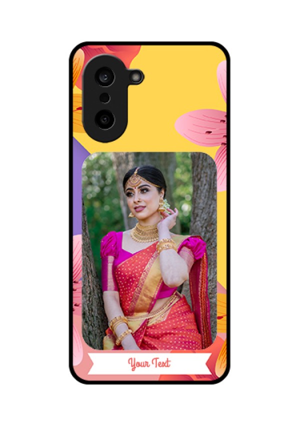 OnePlus Nord CE 5 5G Custom Glass Phone Case - 3 Image With Vintage Floral Design