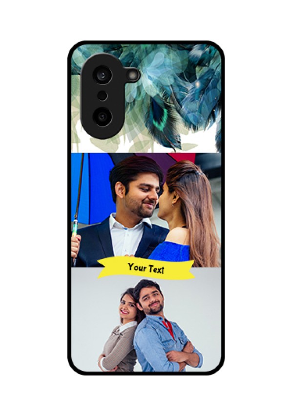 OnePlus Nord CE 5 5G Custom Glass Phone Case - Image With Boho Peacock Feather Design
