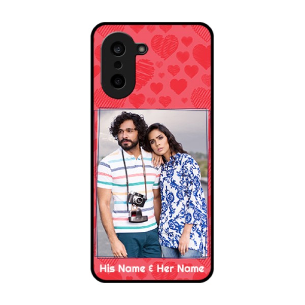 OnePlus Nord CE 5 5G Custom Glass Phone Case - With Red Heart Symbols Design OnePlus Nord CE 5 5G Custom Glass Phone Case - With Red Heart Symbols Design
