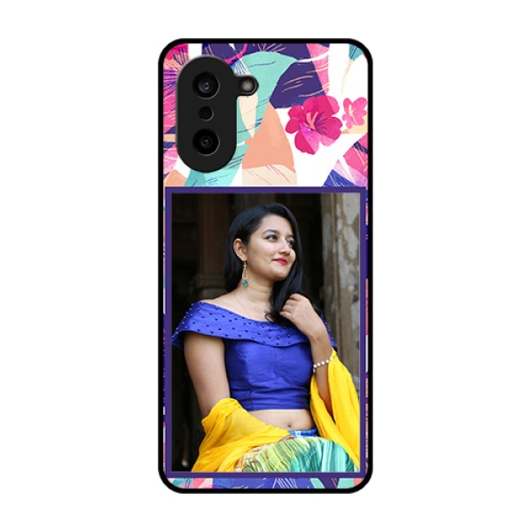 OnePlus Nord CE 5 5G Custom Glass Phone Case - Abstract Floral Design