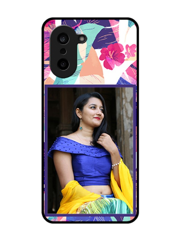 Custom OnePlus Nord CE 5 5G Custom Glass Phone Case - Abstract Floral Design