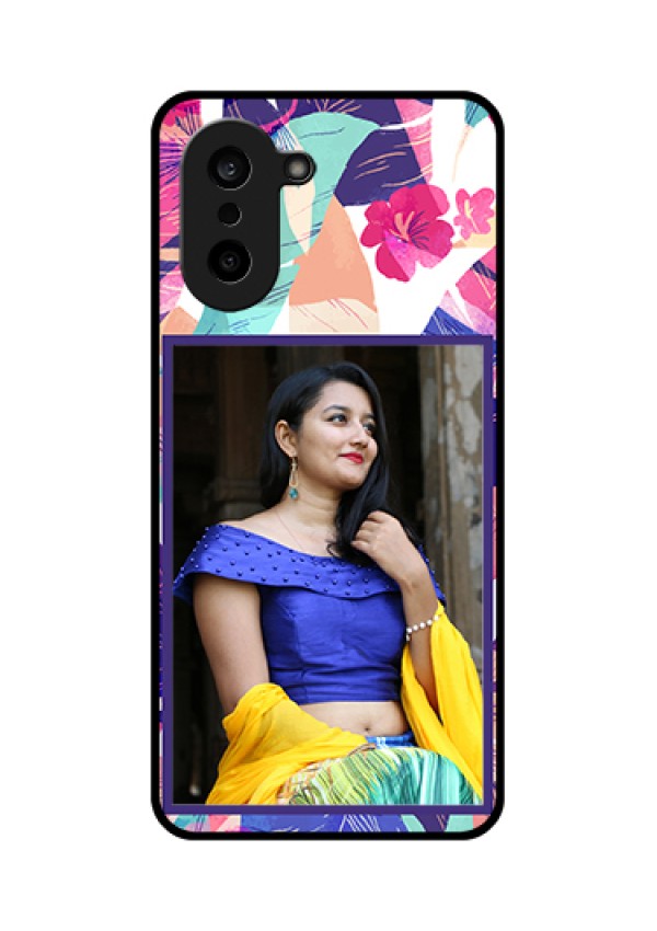 OnePlus Nord CE 5 5G Custom Glass Phone Case - Abstract Floral Design