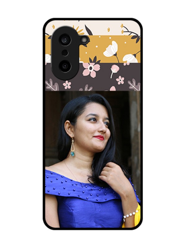 Custom OnePlus Nord CE 5 5G Custom Glass Phone Case - Stylish Floral Design