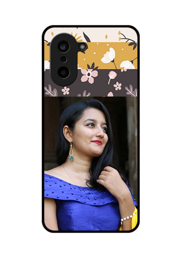 OnePlus Nord CE 5 5G Custom Glass Phone Case - Stylish Floral Design