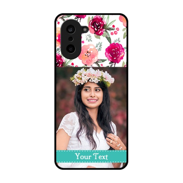 OnePlus Nord CE 5 5G Custom Glass Phone Case - Water Colors Floral Design OnePlus Nord CE 5 5G Custom Glass Phone Case - Water Colors Floral Design