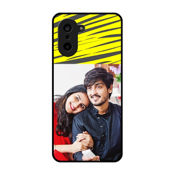 OnePlus Nord CE 5 5G Custom Glass Phone Case - Yellow Abstract Design OnePlus Nord CE 5 5G Custom Glass Phone Case - Yellow Abstract Design