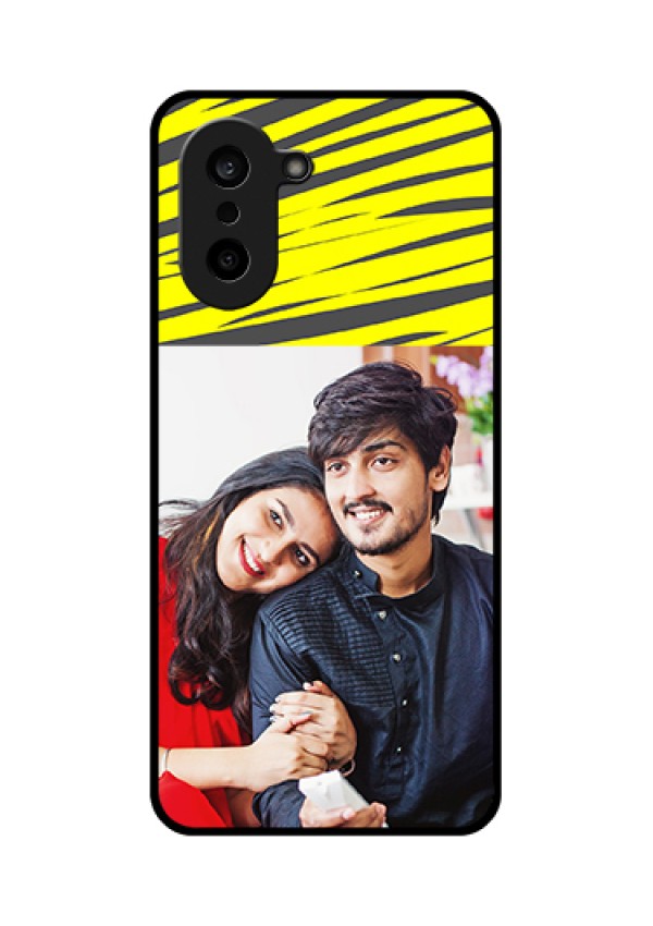 OnePlus Nord CE 5 5G Custom Glass Phone Case - Yellow Abstract Design