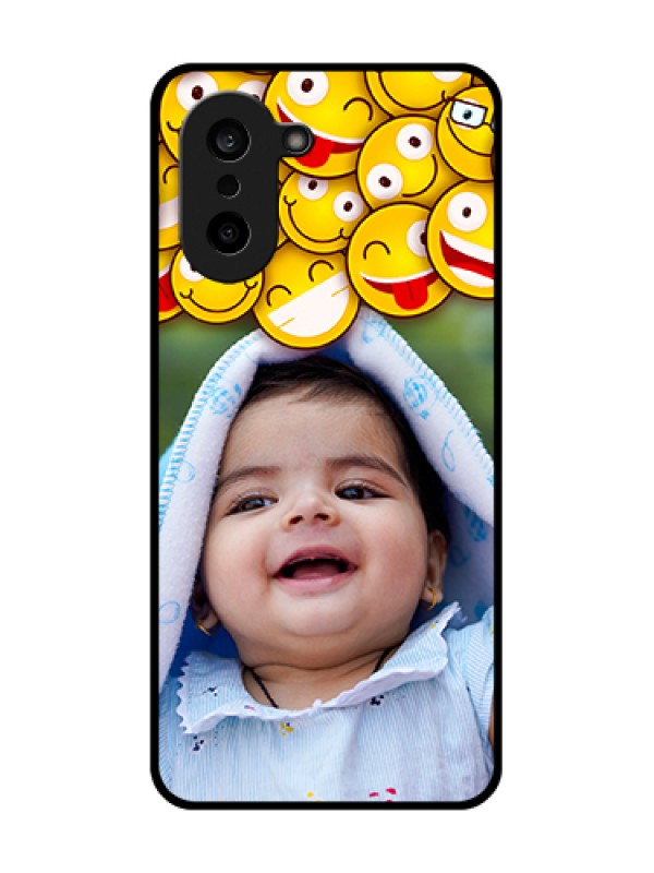 Custom OnePlus Nord CE 5 5G Custom Glass Phone Case - With Smiley Emoji Design