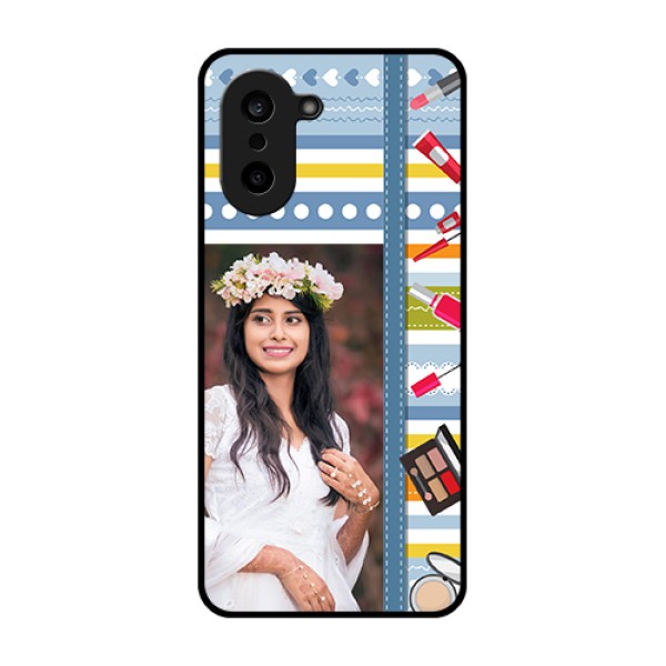OnePlus Nord CE 5 5G Custom Glass Phone Case - Makeup Icons Design
