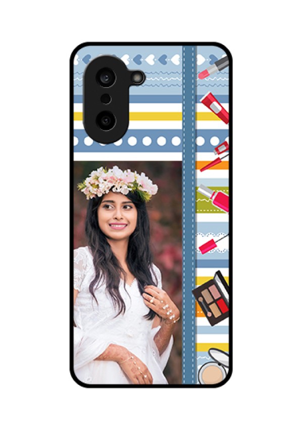 OnePlus Nord CE 5 5G Custom Glass Phone Case - Makeup Icons Design