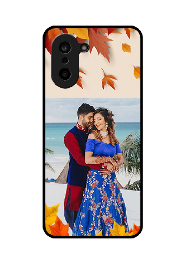 OnePlus Nord CE 5 5G Custom Glass Phone Case - Autumn Maple Leaves Design