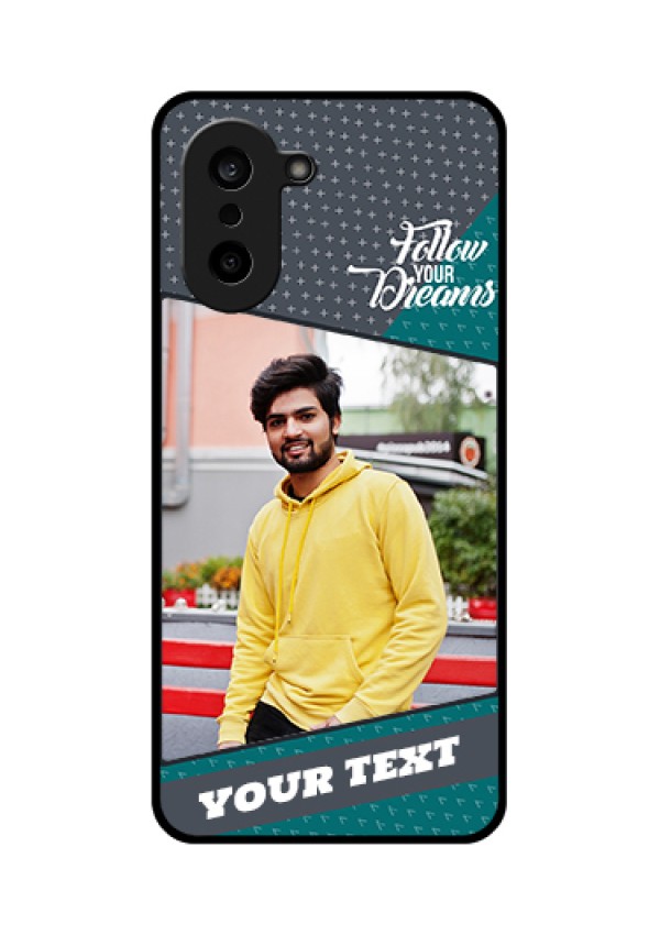 OnePlus Nord CE 5 5G Custom Glass Phone Case - Background Pattern Design With Quote