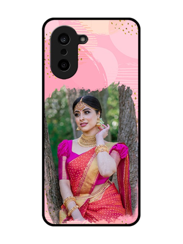 Custom OnePlus Nord CE 5 5G Custom Glass Phone Case - Gold Glitter Splash Design