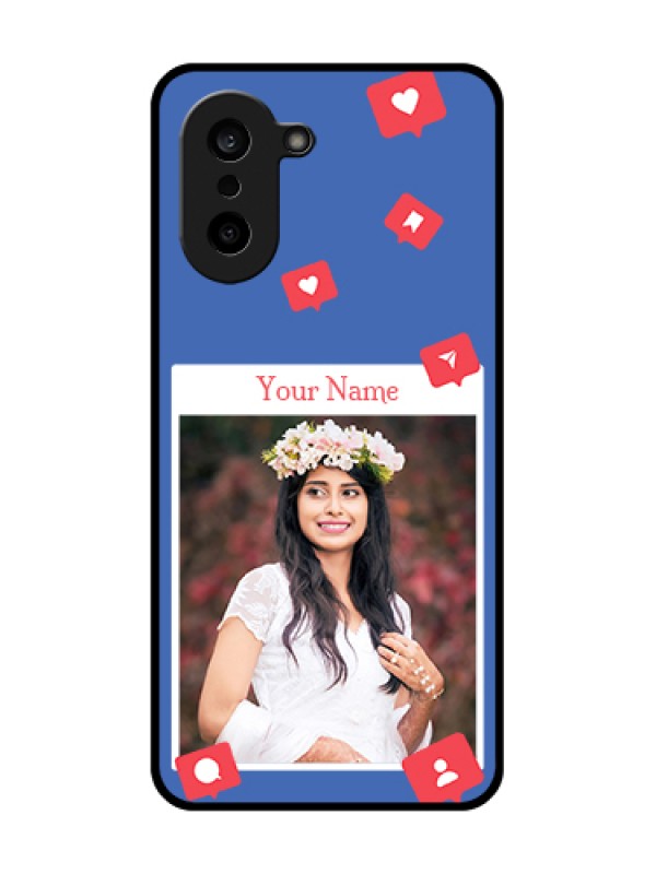 Custom OnePlus Nord CE 5 5G Custom Glass Phone Case - Like Share And Comment Design