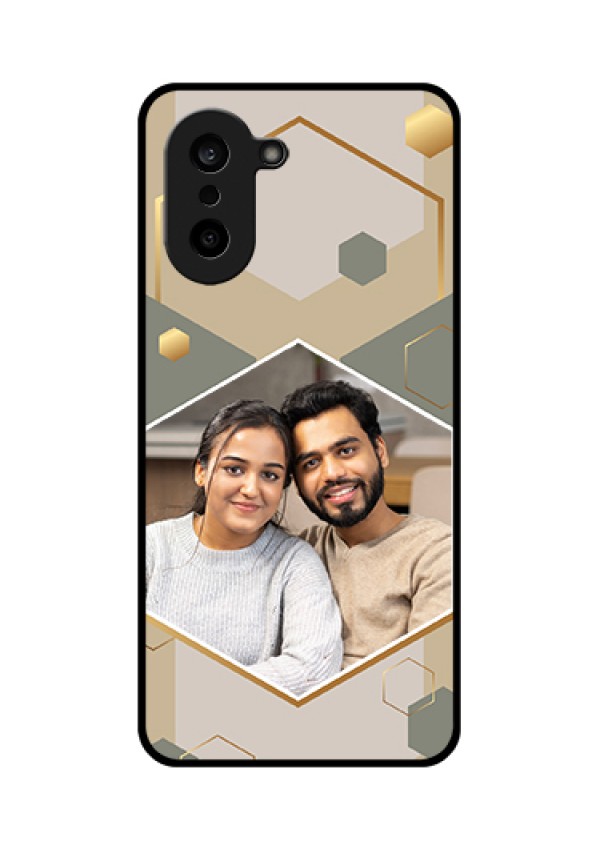 OnePlus Nord CE 5 5G Custom Glass Phone Case - Stylish Hexagon Pattern Design