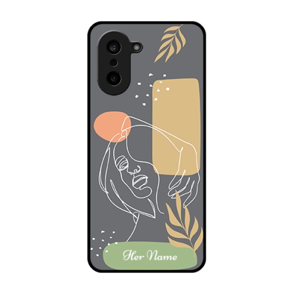 OnePlus Nord CE 5 5G Custom Glass Phone Case - Gazing Woman Line Art Design OnePlus Nord CE 5 5G Custom Glass Phone Case - Gazing Woman Line Art Design
