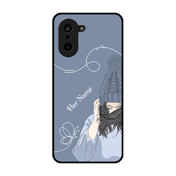 OnePlus Nord CE 5 5G Custom Glass Phone Case - Girl In Winter Outfit Design OnePlus Nord CE 5 5G Custom Glass Phone Case - Girl In Winter Outfit Design