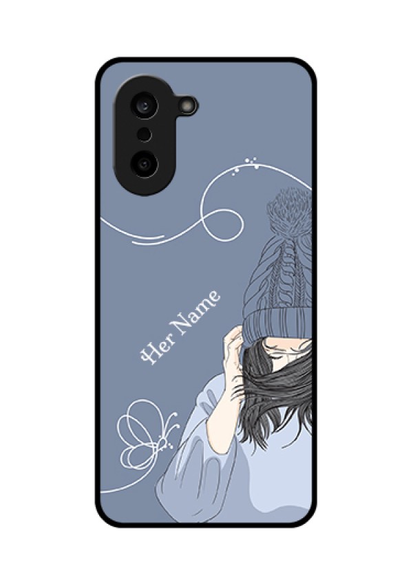 OnePlus Nord CE 5 5G Custom Glass Phone Case - Girl In Winter Outfit Design