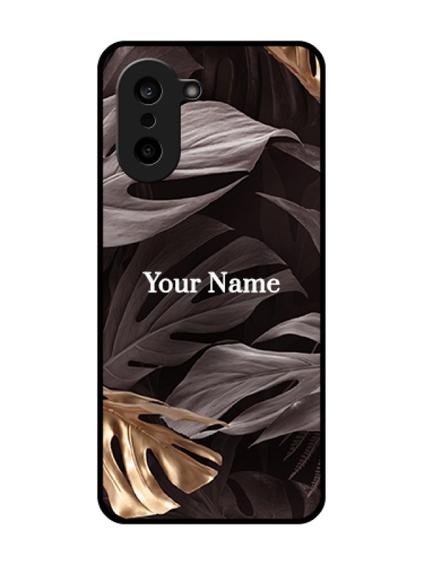 Custom OnePlus Nord CE 5 5G Custom Glass Phone Case - Wild Leaves Digital Paint Design