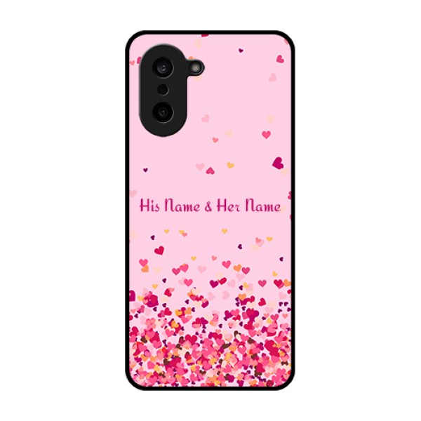 OnePlus Nord CE 5 5G Custom Glass Phone Case - Floating Hearts Design OnePlus Nord CE 5 5G Custom Glass Phone Case - Floating Hearts Design