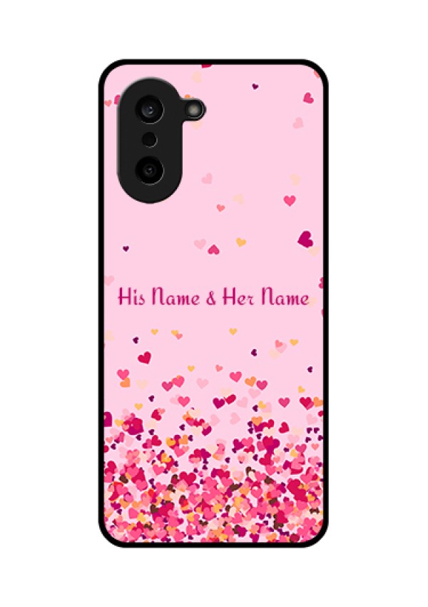 OnePlus Nord CE 5 5G Custom Glass Phone Case - Floating Hearts Design