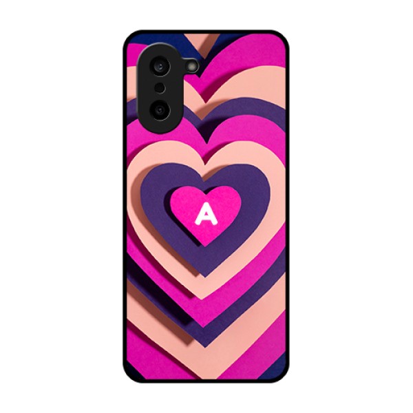 OnePlus Nord CE 5 5G Custom Glass Phone Case - Cute Heart Pattern Design