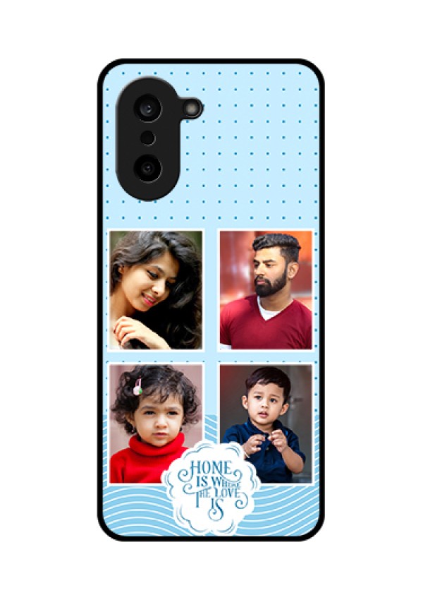 OnePlus Nord CE 5 5G Custom Glass Phone Case - Cute Love Quote With 4 Pic Upload Design