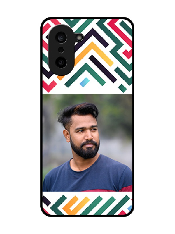 Custom OnePlus Nord CE 5 5G Custom Glass Phone Case - Colorful Maze Pattern Design