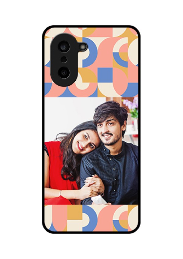 OnePlus Nord CE 5 5G Custom Glass Phone Case - Semi - Circle Maze Pattern Design