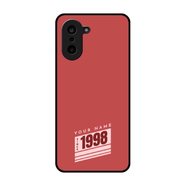 OnePlus Nord CE 5 5G Custom Glass Phone Case - Red Custom Year Of Birth Design OnePlus Nord CE 5 5G Custom Glass Phone Case - Red Custom Year Of Birth Design
