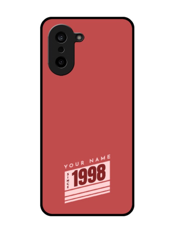Custom OnePlus Nord CE 5 5G Custom Glass Phone Case - Red Custom Year Of Birth Design