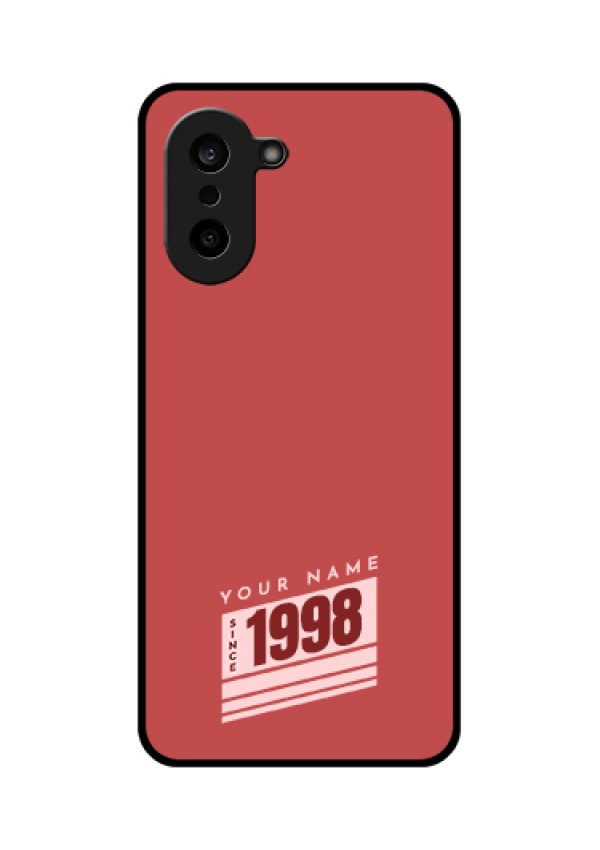 OnePlus Nord CE 5 5G Custom Glass Phone Case - Red Custom Year Of Birth Design