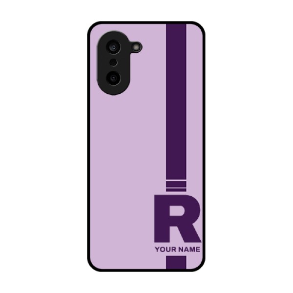 OnePlus Nord CE 5 5G Custom Glass Phone Case - Simple Dual Tone Stripe With Name Design OnePlus Nord CE 5 5G Custom Glass Phone Case - Simple Dual Tone Stripe With Name Design