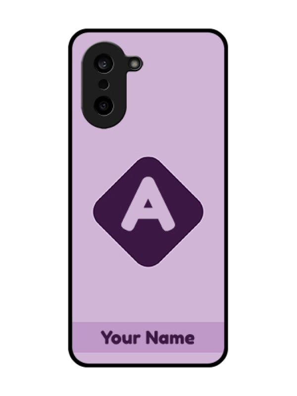 Custom OnePlus Nord CE 5 5G Custom Glass Phone Case - Custom Letter In Curved Badge Design