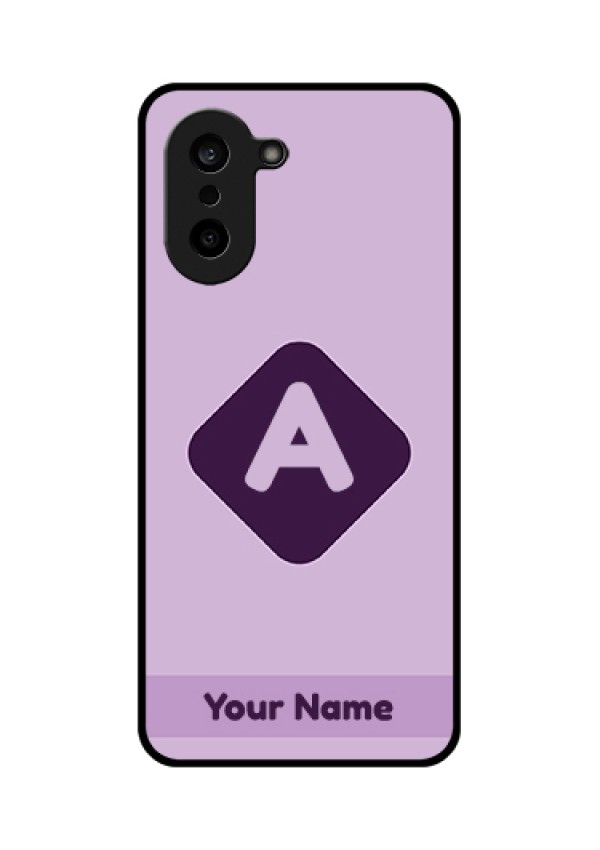 OnePlus Nord CE 5 5G Custom Glass Phone Case - Custom Letter In Curved Badge Design