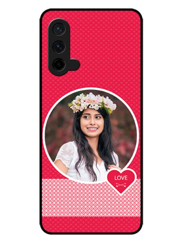 Custom Oneplus Nord CE 5G Personalised Glass Phone Case  - Pink Pattern Design