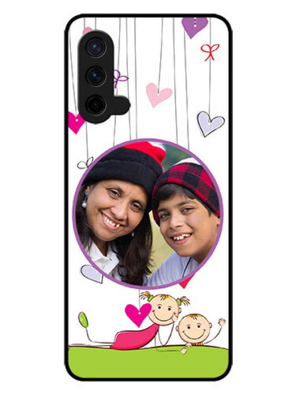 Custom Oneplus Nord CE 5G Photo Printing on Glass Case  - Cute Kids Phone Case Design