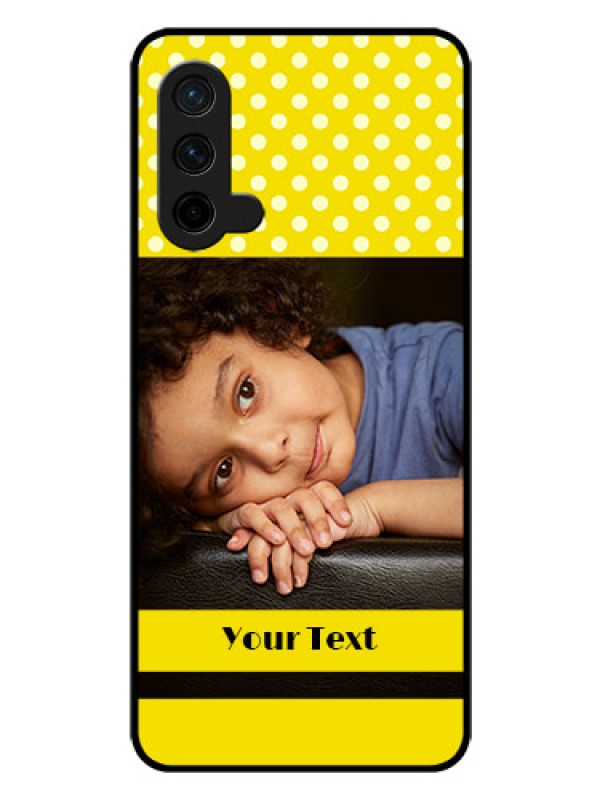 Custom Oneplus Nord CE 5G Custom Glass Phone Case  - Bright Yellow Case Design