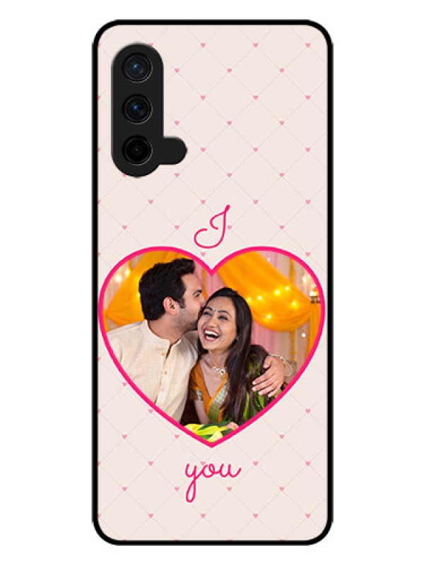 Custom Oneplus Nord CE 5G Custom Glass Mobile Case  - Heart Shape Design
