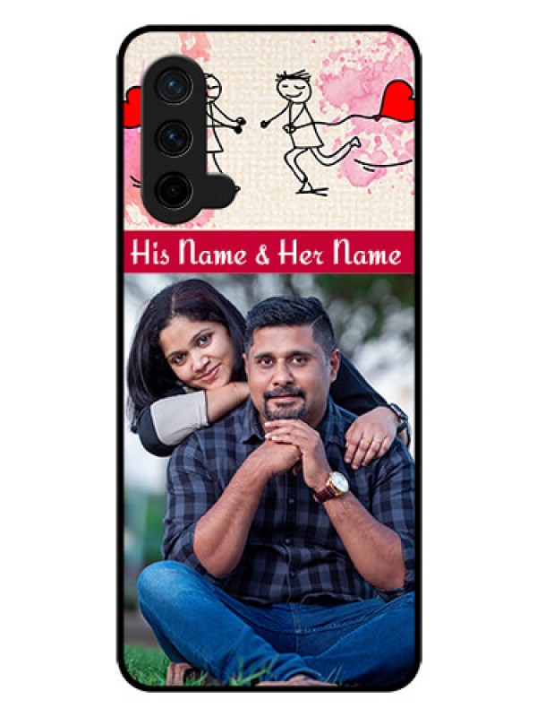 Custom Oneplus Nord CE 5G Photo Printing on Glass Case  - You and Me Case Design